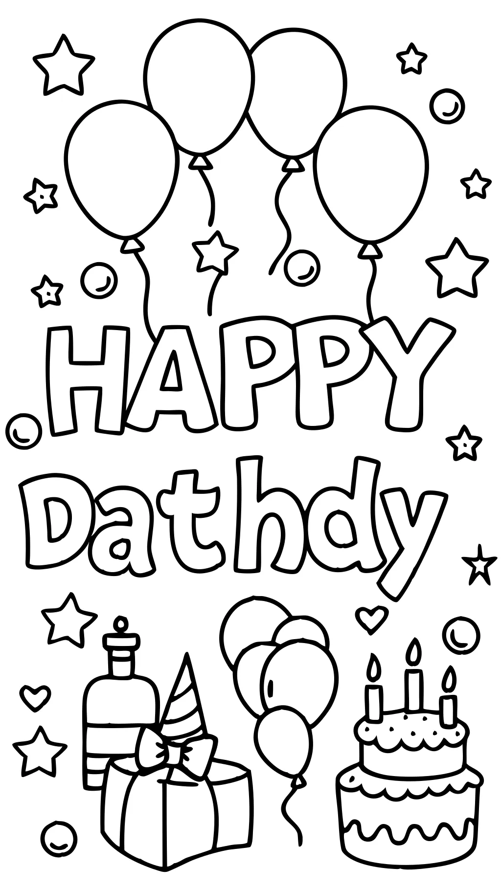 coloring pages happy birthday daddy